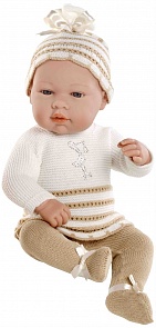 Виниловый пупс из серии Arias Elegance в белом костюмчике с кристаллами Swarowski, 42 см. (Arias, Т59287)